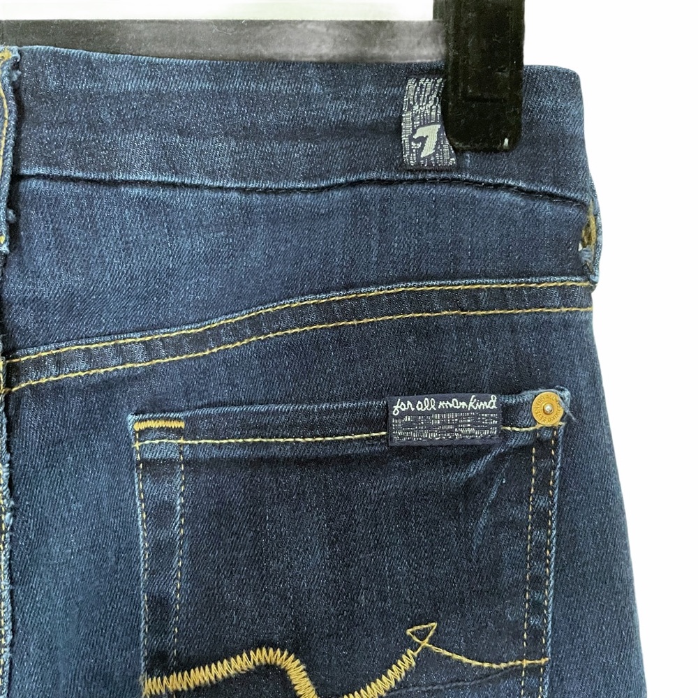 7 For All Mankind Kimmie Skinny Dark Wash Denim Jeans Size 26 - Picture 6 of 7